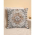 thumbnail image 3 of Ethnic Bohemian Pillow Covers 18X18 Inch Turkish Persian Carpet Tribal Pattern Pillowcase Super Soft Oriental Decorative Cushion Covers for Living Room Bedroom Bed Cushion Outdoor (Turmeric/Grey), 3 of 6