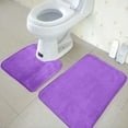 thumbnail image 2 of Alfombra de baño de terciopelo Coral, alfombra de algodón con memoria, alfombra antideslizante absorbente para baño, 3 unidades/juego, 2 of 3