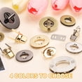 thumbnail image 4 of Paquete de 4 Broches de Cierre de Giro, Sujetadores de Cierre de 24 x 16mm para Monedero, Accesorios de Hardware de Cierre Ovalado de Aleación de Zinc para Manualidades de Bolsos, 4 of 6