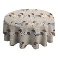 thumbnail image 4 of Cute Cartoon Dachshund Round Tablecloth 60"x60",Wrinkle Wipeable Table Cloth for Kitchen Dining Room Picnic Patio Party, 4 of 6
