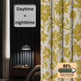 thumbnail image 3 of Yelllow Floral Blackout Curtains for Bedroom/Living Room, Pinch Pleated Black Out Curtains, Vintage Rustic Plants Flowers Spring Room Darkening Window Drapes with Hooks 2 Panels, 59"x70", 3 of 8
