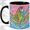 Black, variant on Neon Jumping Fish Accent Mug, 11oz Ceramic Coffee Cup for Fish Lovers