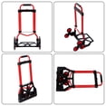 thumbnail image 7 of findmall Flat 330lbs Folding Stair Trolley Carbon Steel Red 4" TPR Wheels, 7 of 7