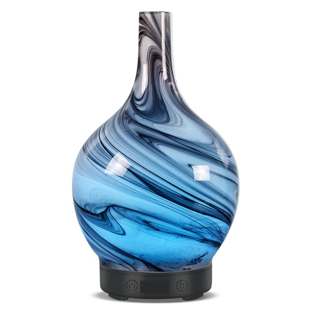 New Glass Diffuser Colorful, Ultrasonic Quiet Essential oil Diffuser