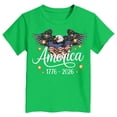 thumbnail image 5 of mgoYE America 250th Anniversary Shirt Girls 4th of July Shirts for Girls Boys American Flag Patriotic Shirts 250 Anniversary USA Stars and Stripes Independence Day Tee Top(Green,13-14Years), 5 of 5