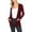 Burgundy, variant on Women's Open Front Pockets Knit Long Sleeve Sweater Cardigan S M L XL