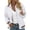A1-White454, variant on Womens Stripe Rib Trim Bomber Jacket Solid Black Stand Collar Zip Up Pocket Daily Coat