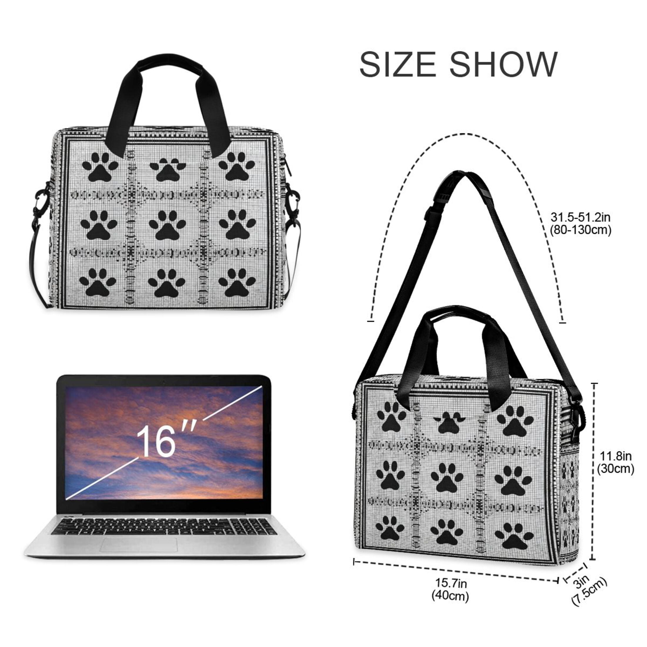 Laptop Bag Laptop Briefcase 15.7 x 3 x 11.8 Inches Laptop Bag Briefcases Laptop Storage Travel Laptop Bag Work Laptop Bag Black Claws