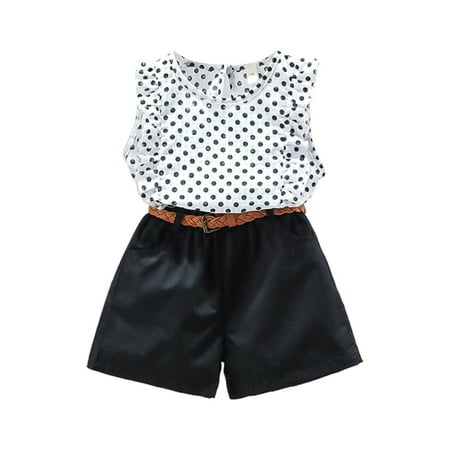 

Summer Outfits For Teens Girls Tops Shorts Kids Toddler T Shirt Set Baby Girl Pants Flying Sleeves Chiffon White Pants Set Clothes Suit
