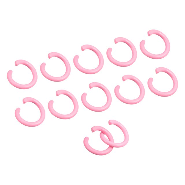 Abiertos Salto Anillos, 8mm Colorido Tórica Junta Conectores para Bricolaje Artesanías, Carbono Acero, Rosa 24uds Unique Bargains hacer joyas anillos de salto