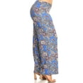 thumbnail image 3 of White Mark Women's Plus Size Paisley Printed Palazzo Pants, 3 of 4