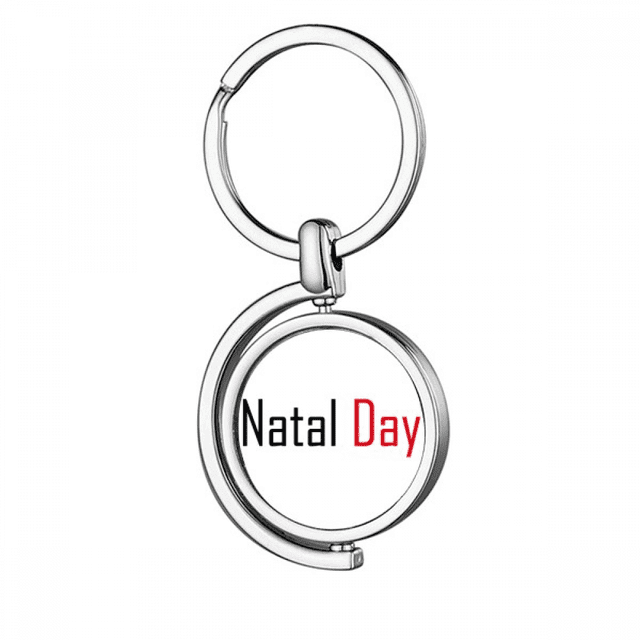 Celebrate Natal Day Canada Blessing Rotating Keychain Metal Keyring Holder