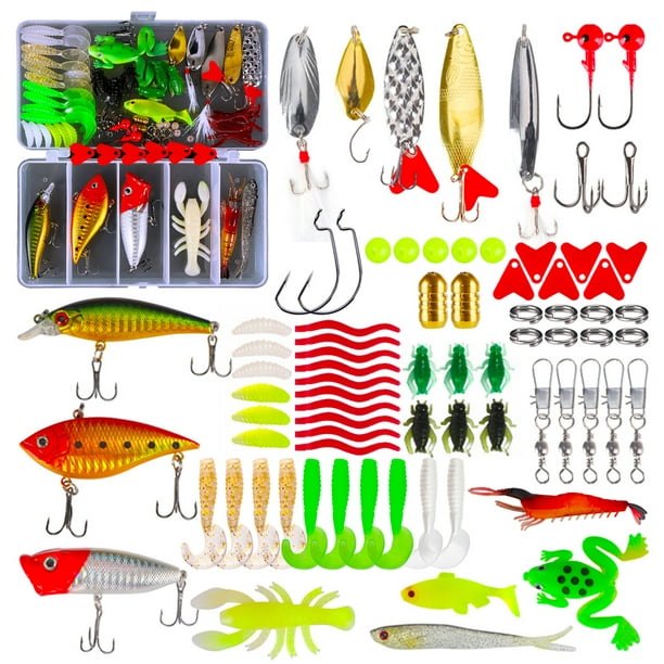 Bingirl 78 Pieces Fishing Lures Kit With Tackle Box For Saltwater
