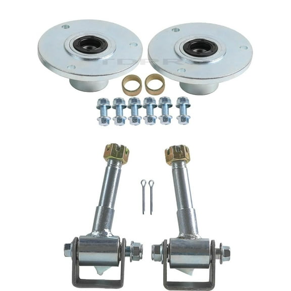 Racing Go Kart Hub Kit, 6 Inch 3 Lug Wheel Hubs with Steering Spindle Knuckles for Mini Bikes, Trikes, 4 Wheelers DIY ATV Quad, Buggy and Drift Trike Projects