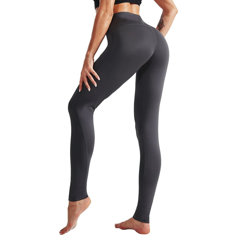NELEUS Womens High Waist Running Workout Yoga Leggings with  Pockets,Black+Gray+Red,US Size 3XL
