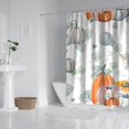 thumbnail image 2 of Autumn Leaves Harvest Thanksgiving Shower Curtain for Bathroom with Hooks and Weighted Hem, Polyester Fall Pumpkins Maple Waterproof Bath Curtains Hotel Style - Machine Washable,72x72in, 2 of 5