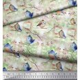thumbnail image 3 of Soimoi Rayon Fabric Branch & Bird Artistic Printed Craft Fabric by The Yard 56 Inch Wide, 3 of 3