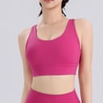 thumbnail image 4 of DDAPJ pyju Longline Sports Bra for Women Padded Workout Tank Tops Built in Bras Criss Cross Back Yoga Corp Top Basic Solid Fitness Undershirts Sales of Today Hot Pink M, 4 of 6