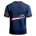 thumbnail image 5 of Soccer Cup 2026 Jersey for Men, Crew Neck Short Sleeve USA Stars Graphic Tee with Mesh Fabric - Breathable Athletic Top for Match Day & Gym Navy M, 5 of 5