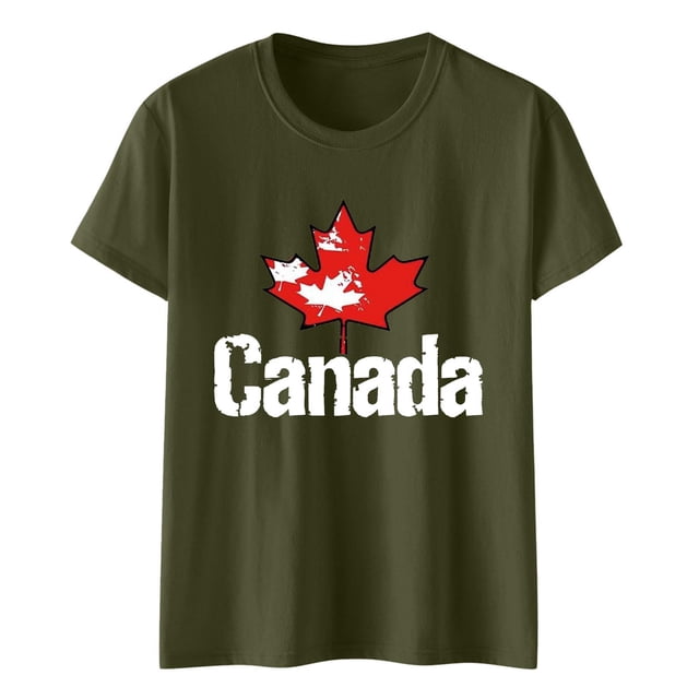 Pisexur Hauts pour Femmes Tendance, Hauts pour Femmes, Blouses pour Femmes Habillées Décontractées Femmes Imprimé Manches Courtes Haut à Manches Courtes Col Rond Chemise Vert Armée,S