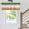 thumbnail image 5 of Bohemian Gradient Sage Green Window Valance for Kitchen, Modern Minimalist Green Orange Ocean Beach Rod Pocket Short Curtain for Small Windows, Light Filtering Decorative Valance, 56 x 16 Inch, 5 of 9