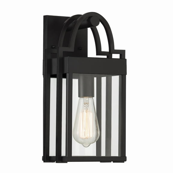 Designers Fountain Monroe Matte Black 1 Light Wall Lantern, D240M-7OW-MB