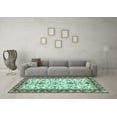 thumbnail image 3 of Ahgly Company Indoor Square Abstract Light Blue Modern Area Rugs, 7' Square, 3 of 4