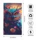 thumbnail image 2 of Fotbe Colorful Feather Owl Toalla Premium con Patrón, Toalla de Microfibra de Secado Rápido, Ligera y Altamente Absorbente (27.5x16in), Ideal para Uso Diario, 2 of 6