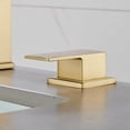 thumbnail image 2 of AVSIILE Waterfall Bathroom Faucet 3 Hole, Brushed Gold 8 Inch Widespread Modern 3 Piece Bathroom Sink Faucet, Touch On Lavatory Faucet for Vanity RV Restroom, Curved Spout, 2 of 9