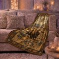 thumbnail image 6 of Bison Herd Autumn Field Dreamcatcher Sky Western Style, Peaceful Mountain Lake Scene, Warm Flannel Blanket for Cabin and Lodge, Outdoor Lovers Thanksgiving Gift, Artistic Home Decor, 6 of 9