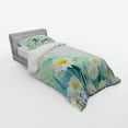 thumbnail image 3 of Ambesonne Floral Bedding Set 4 Pcs, Daisy Flower Field Art, Queen, Pale Blue White, 3 of 3