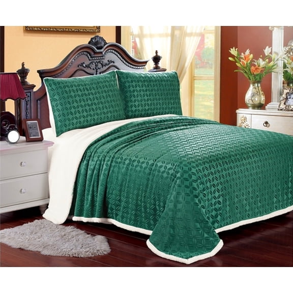 Elegant Comfort Micro-Sherpa Ultra Plush Blanket , Full/Queen, Turqouise