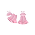 thumbnail image 2 of Loicainy Toddler Kids Girls Strappy Top Flare Pants Clothes Set 6 12 18 24 Months 2T 3T 4T 5T Tie-up Sleeveless Camisole with Pants Solid Summer Outfit, 2 of 9
