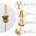 thumbnail image 2 of feedee Macrame Plant Hangers - 6 Pack, Brown, Indoor/Outdoor, 11.9 lbs Capacity, Ready to Hang, 2 of 15