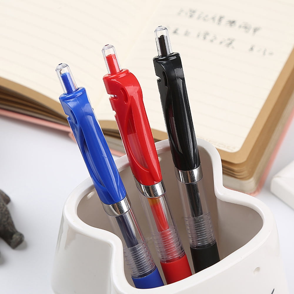 SEIWEI 2/5/10PCS K35 Press Gel Pen Retractable Gel Ink Pens 0.5mm Ballpoint Tip Office Signature Pens Black/Red/Blue