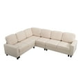 thumbnail image 6 of Gewnee 107.9" Reversible L-Shaped Sectional Sofa,Modern Multi-Purpose Couch for Living Room,Office or Reception (Beige), 6 of 12