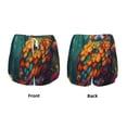 thumbnail image 3 of Balery Colorful Owl Forest Pantalones cortos deportivos para mujer con forro y dos bolsillos, elásticos, para entrenamiento, gimnasio, yoga-Small, 3 of 7