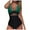 Green, variant on Cathalem One Piece Swimsuit Women Tummy Control V Neck Bathing Suits (Green,L)
