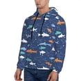 thumbnail image 2 of Hoodies for Men - Cute Shark Stars Blue Long Sleeve Comfrt Men'S Fashion Hoodies & Sweatshirts, Sweatshirts for Men Hoodies Pullover Clothing Clothes with Pouch, 2 of 7