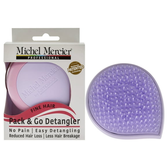 Pack and Go Detangler Fine Hair - Púrpura-Rosa de Michel Mercier para unisex - Cepillo para el cabello de 1 pieza