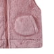 thumbnail image 4 of Chaqueta de invierno para niños, de color sólido, sin mangas, con capucha y cremallera, forro polar, cálida, de poliéster., 4 of 4