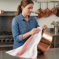 thumbnail image 5 of Unique Bargains Pure Cotton Striped Dish Cloths Orange 26" x 18", 5 of 8