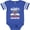 Football Blue and White, variant on Inktastic Im Not Just Daddys Little Im a Truckers Daughter Girls Baby Bodysuit