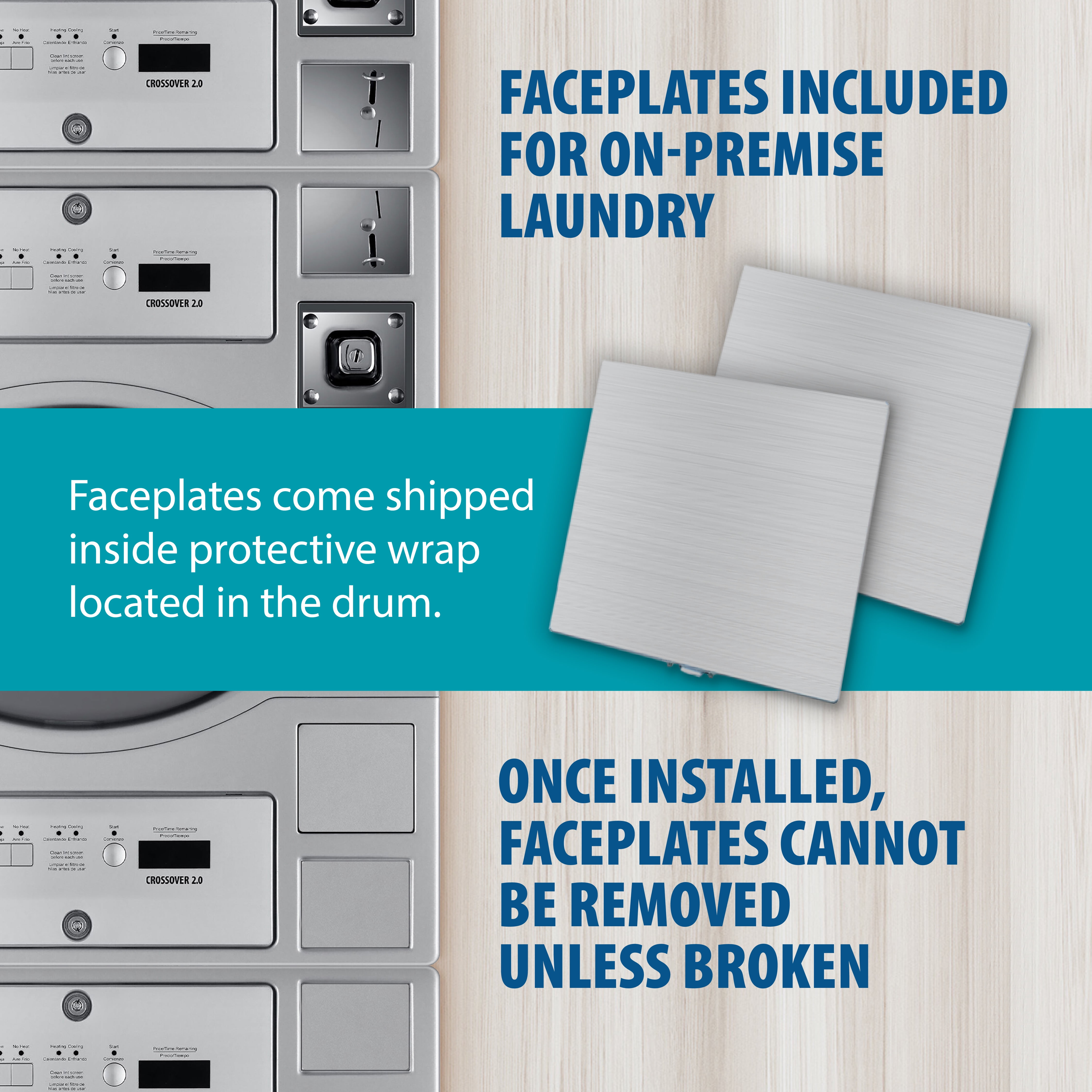 Crossover 2.0 by Wascomat 7-cu. ft. Coin Operated Electric Commercial Dryer Stacked Units, ELEC DRYER/DRYER STACK
