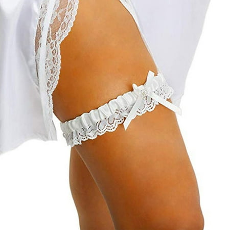 

Wedding Bridal Garter Lace Pearl Floral Elastic Belt Leg Ring Set Gift for Bride