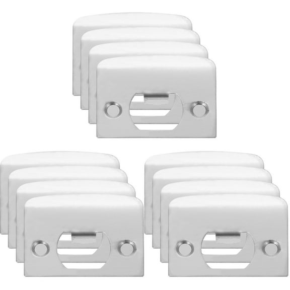 3 Pieces Adjustable Door Strike Plate Chrome Long Filler Lock Tongue Buckle