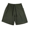 thumbnail image 3 of Gym Shorts Men Solid Color Drawstring Casual Loose Fit Sports Outdoor Summer Beach Hiking Golf Shorts With Pockets, 3 of 6