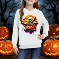 thumbnail image 6 of Makaor Hoodies for Girls Boys Halloween Pullover Sweatshirts Ghost Long Sleeve Coats Fleece Clothes Pockets, 6 of 8