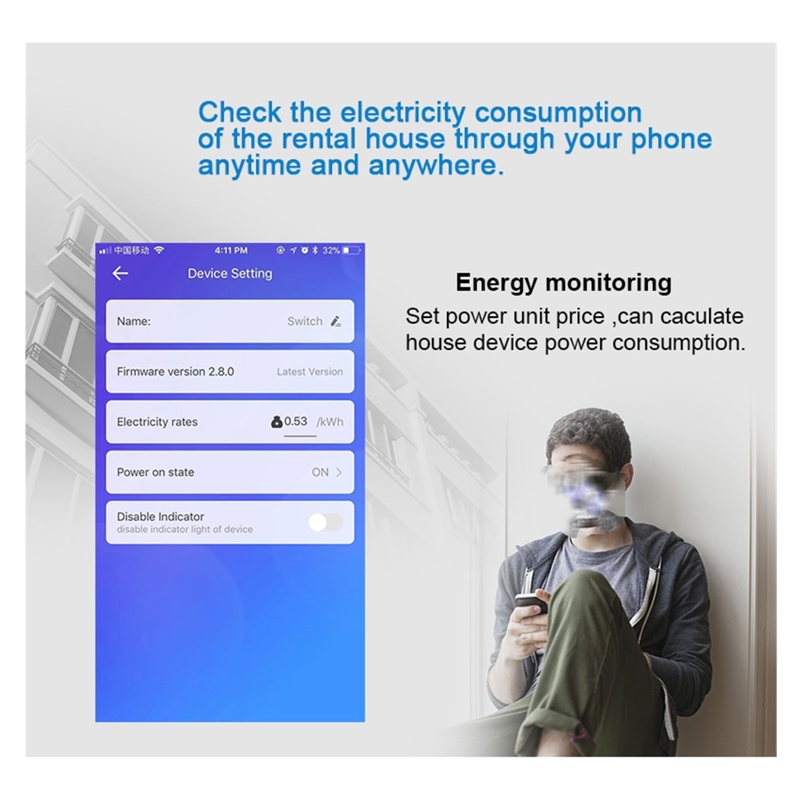 1P Single Phase Din Rail WIFI Smart Energy Meter Power Consumption KWh Meter Wattmeter With Smart Speaker Smart Energy Meter Timer ,Overload Protection