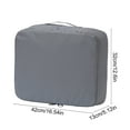 thumbnail image 3 of Multi Compartment Travel Packing Organizer - Twill Fabric Storage Bags Clothes Shoes Large Capacity Luggage Organizer Dividers(Gray,L), 3 of 6